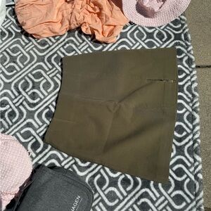 Nazli Ceren green mini skirt with slit nwt